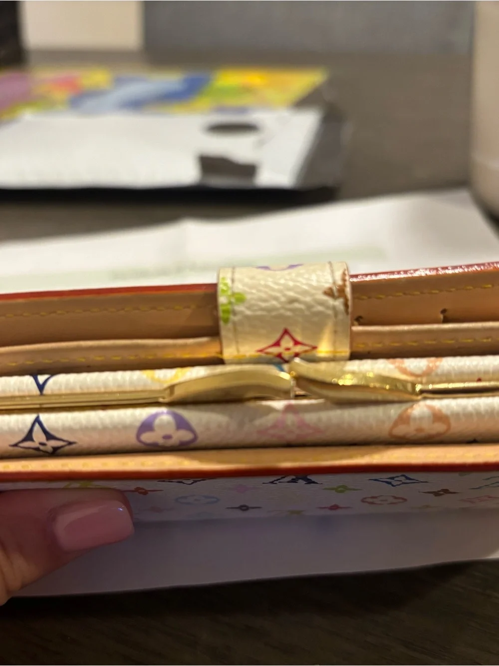 Louis Vuitton x Takashi Murakami Multicolore Viennois Wallet M92987 TH0016